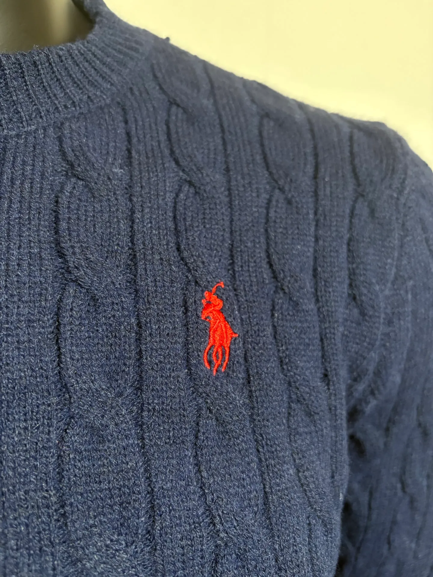P190 000010 #FF2223 Polo Ralph Lauren solid cable knitted sweater brown Size: S-XXL